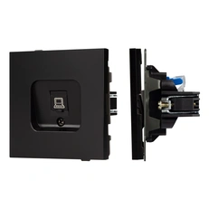 Изображение Компьютерная розетка RJ-45 Cat.6 Arlight TENDO, черный матовый 054104