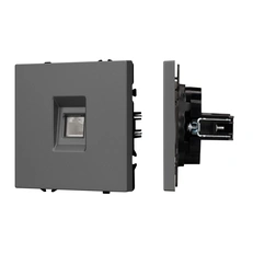 Изображение ARL NOBE Розетка телефонная софт-тач серый базальт SCT-MTL1-SFPL-GR (RJ-11, 4C) (Arlight, -)